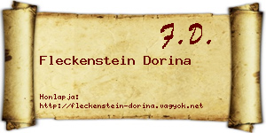 Fleckenstein Dorina névjegykártya